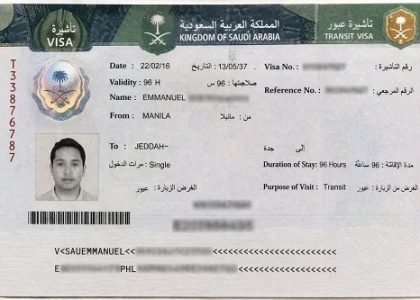 visa transit saudi